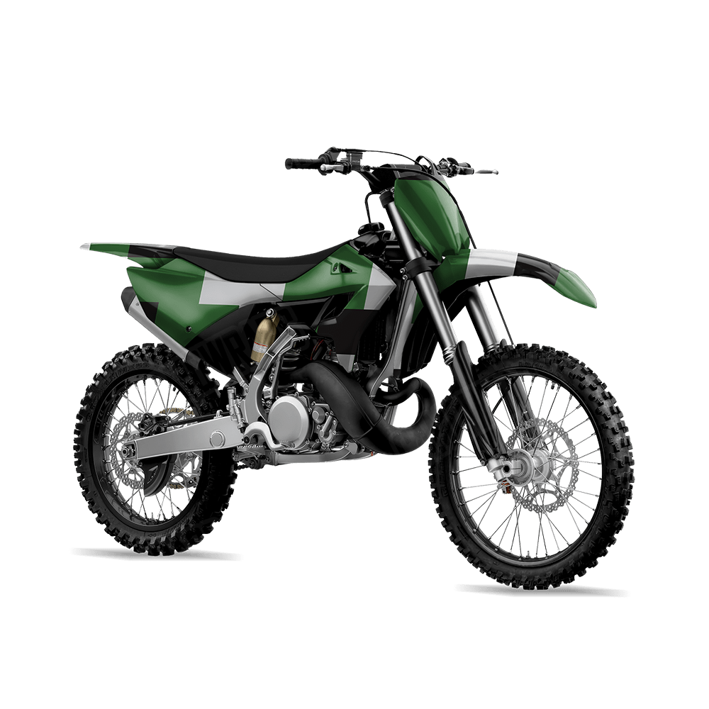 Pixel Green Tiger Dirt Bike Wraps