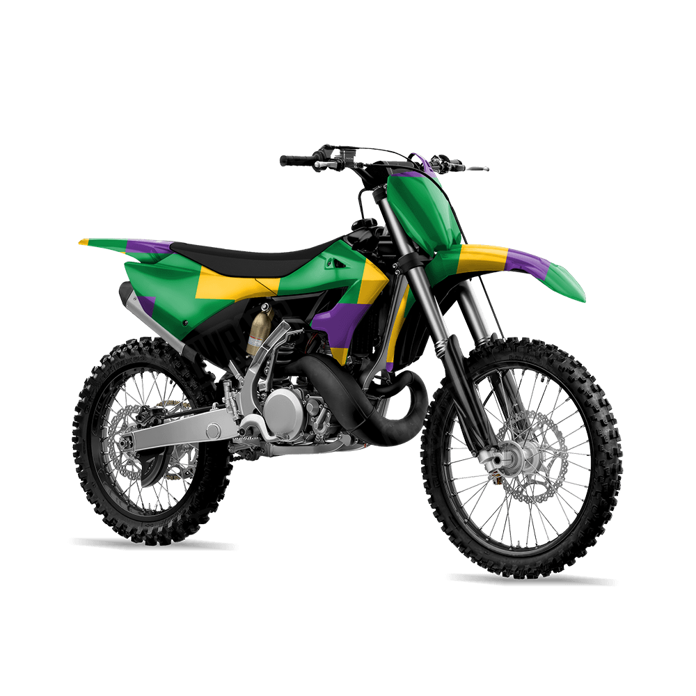 Pixel Mardi Gras Dirt Bike Wraps