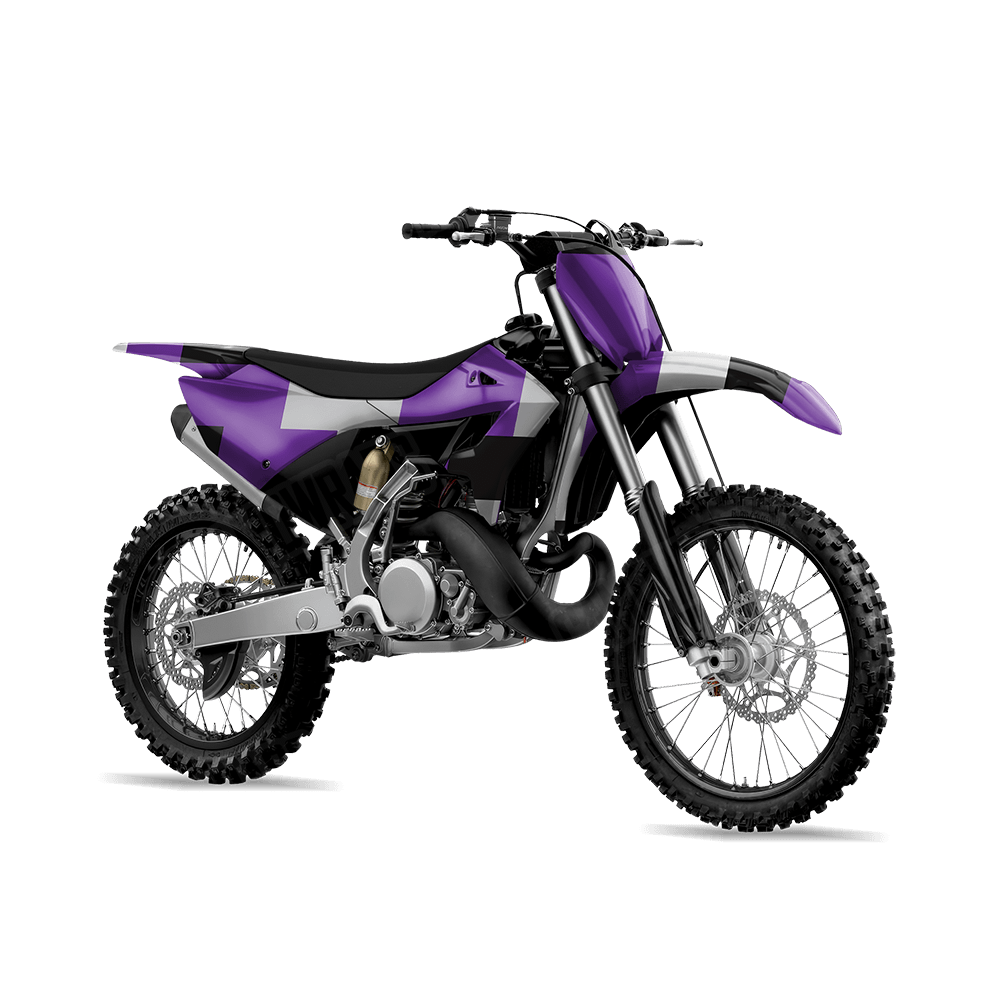 Pixel Purple Tiger Dirt Bike Wraps