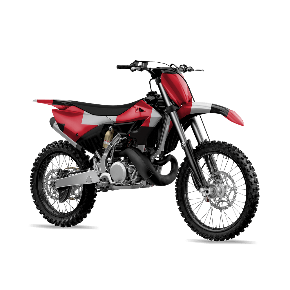 Pixel Red Tiger Dirt Bike Wraps