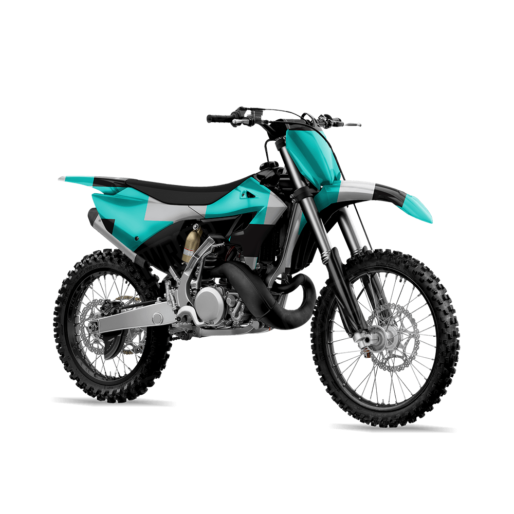 Pixel Tiffany Blue Tiger Dirt Bike Wraps