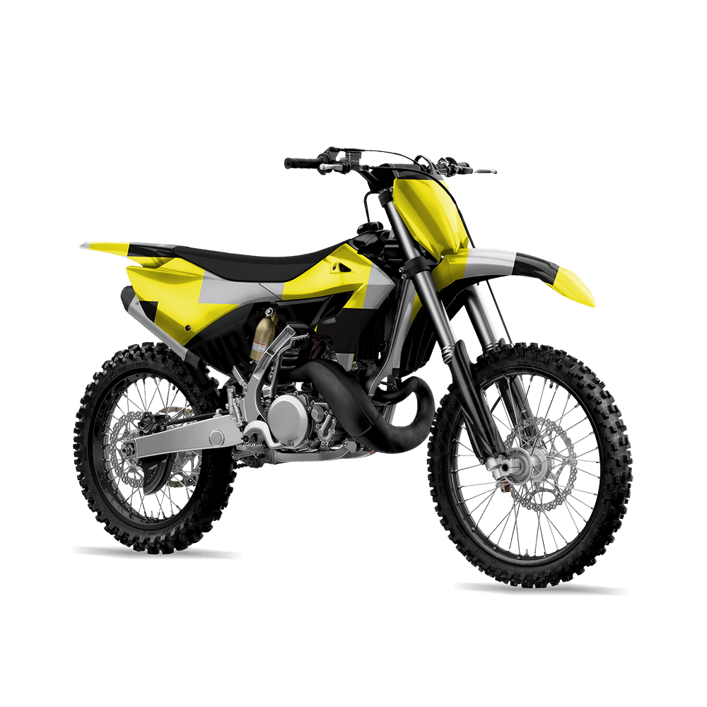 Pixel Yellow Tiger Dirt Bike Wraps