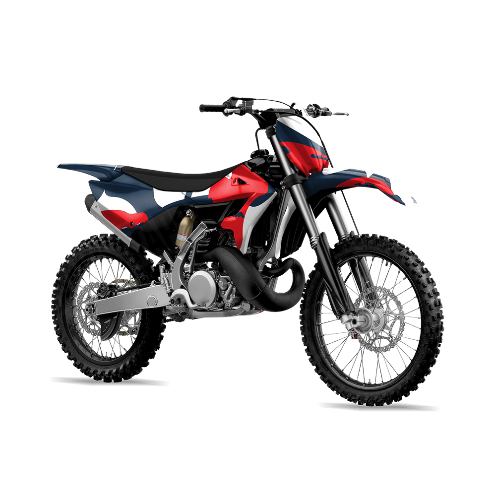 Jumbo Ragged America Camo Dirt Bike Vinyl Wrap