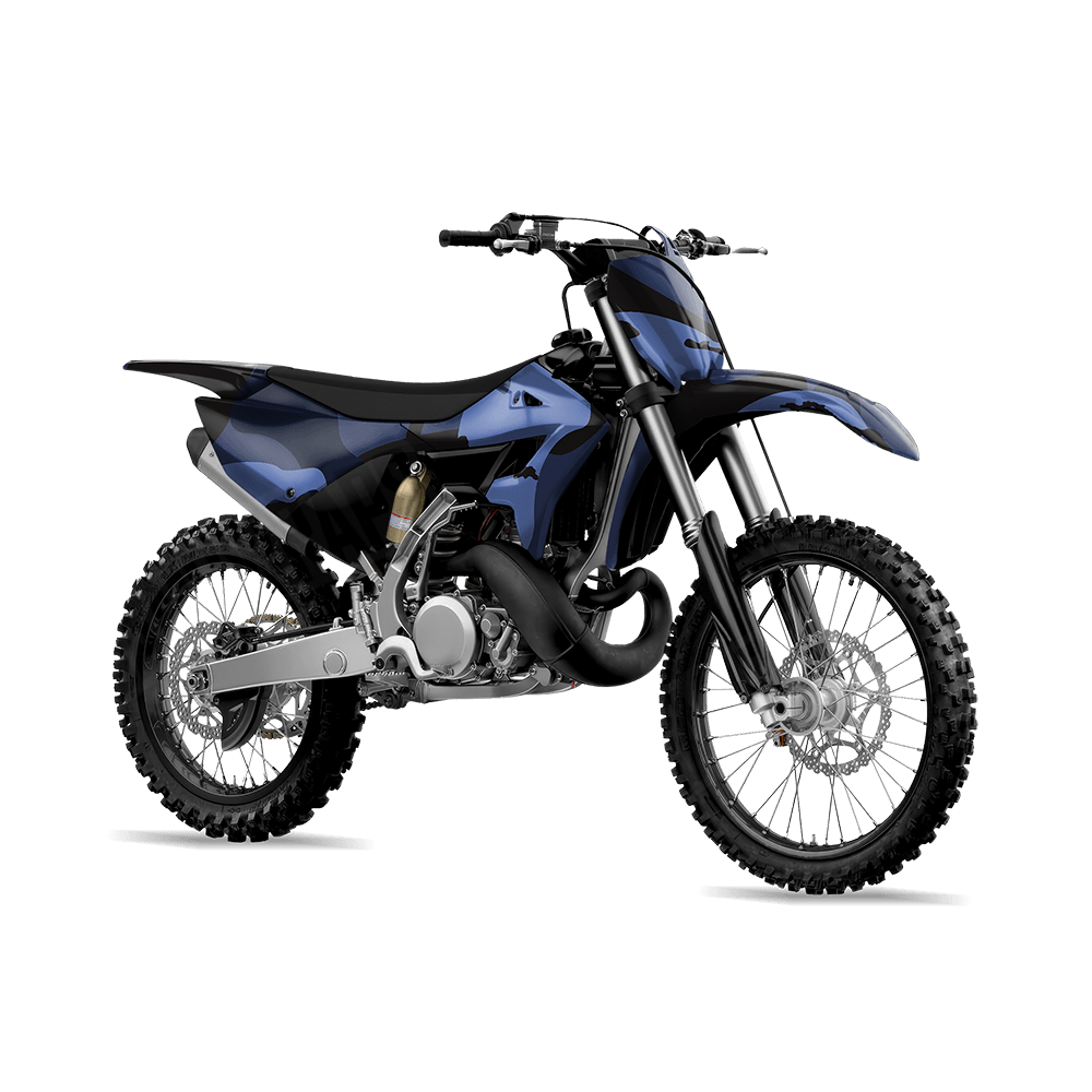 Jumbo Ragged Blue Midnight Camo Dirt Bike Vinyl Wrap
