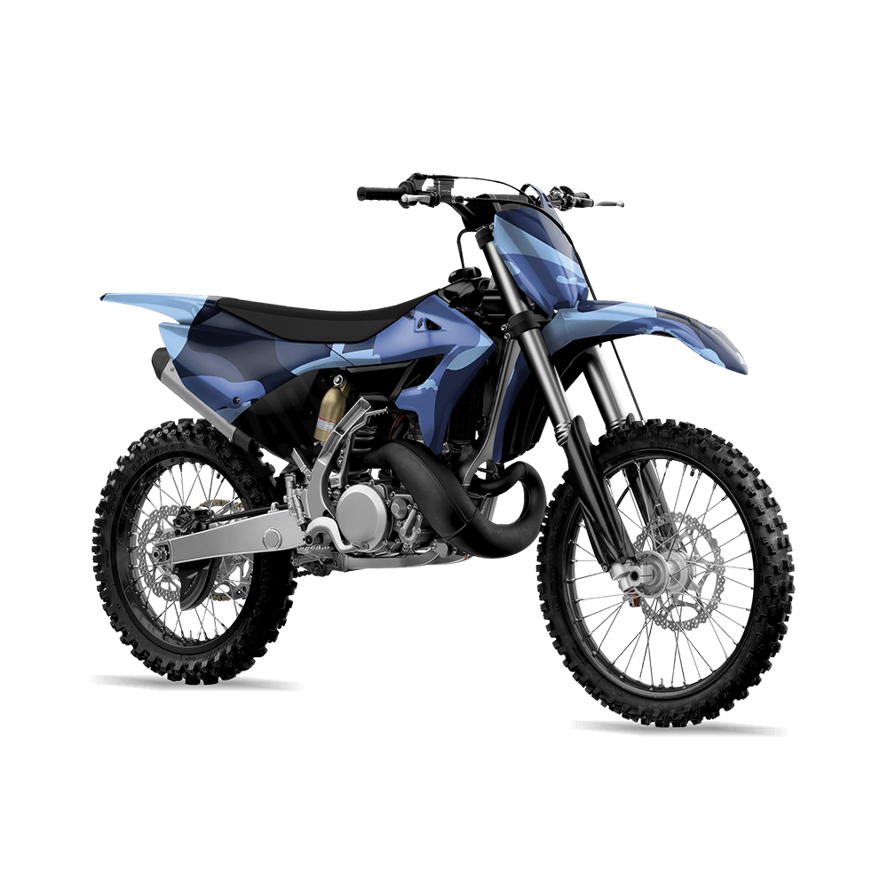Jumbo Ragged Blue Urban Night Camo Dirt Bike Vinyl Wrap