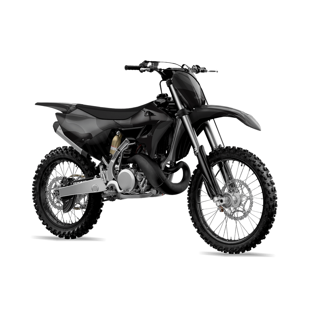 Jumbo Ragged Elite Black Camo Dirt Bike Vinyl Wrap