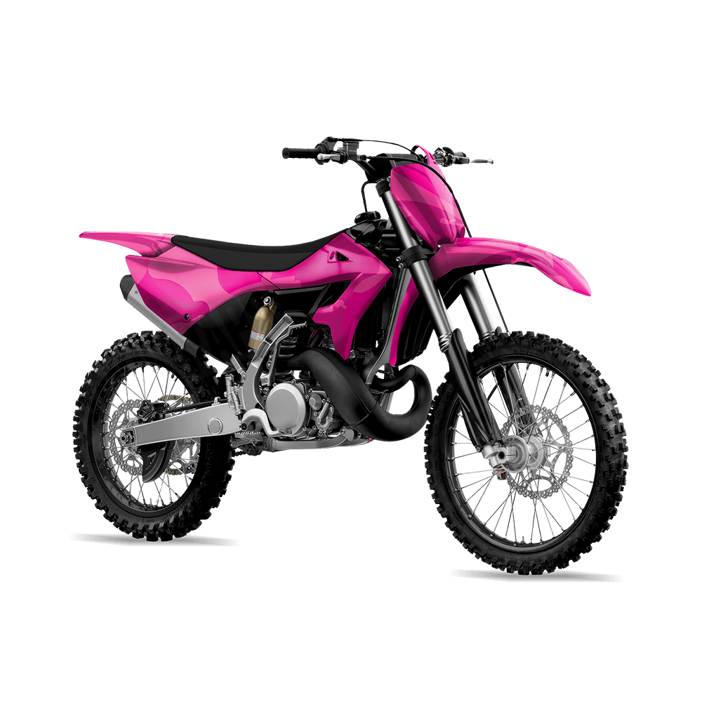 Jumbo Ragged Elite Magenta Camo Dirt Bike Vinyl Wrap