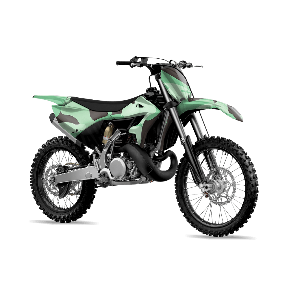 Jumbo Ragged Mint Chocolate Chip Camo Dirt Bike Vinyl Wrap