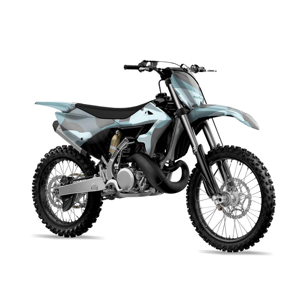 Jumbo Ragged Overcast Camo Dirt Bike Vinyl Wrap