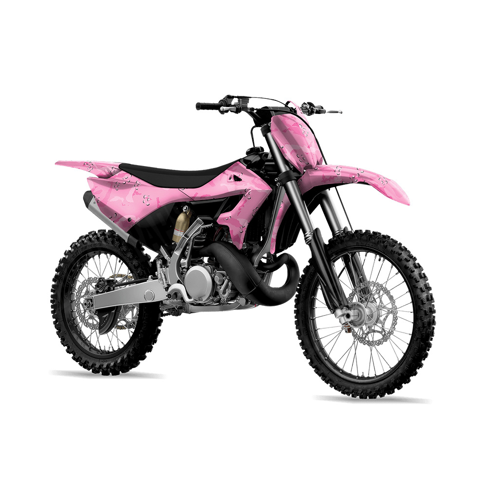 Large Battle Storm Elite Pink Camo Dirt Bike Vinyl Wrap