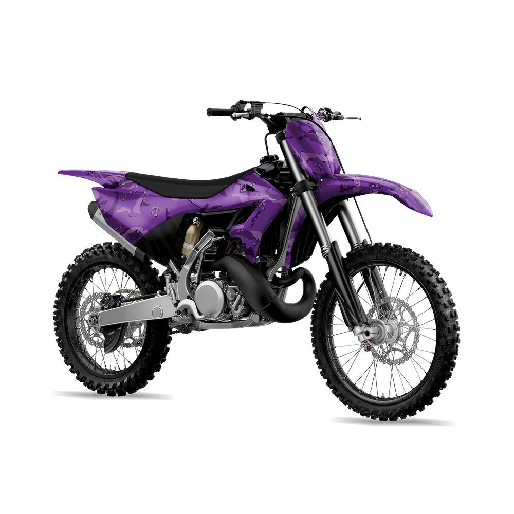 Large Battle Storm Elite Purple Camo Dirt Bike Vinyl Wrap
