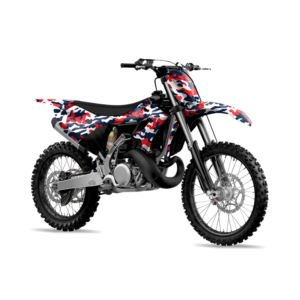 Large Classic America Camo Dirt Bike Vinyl Wrap