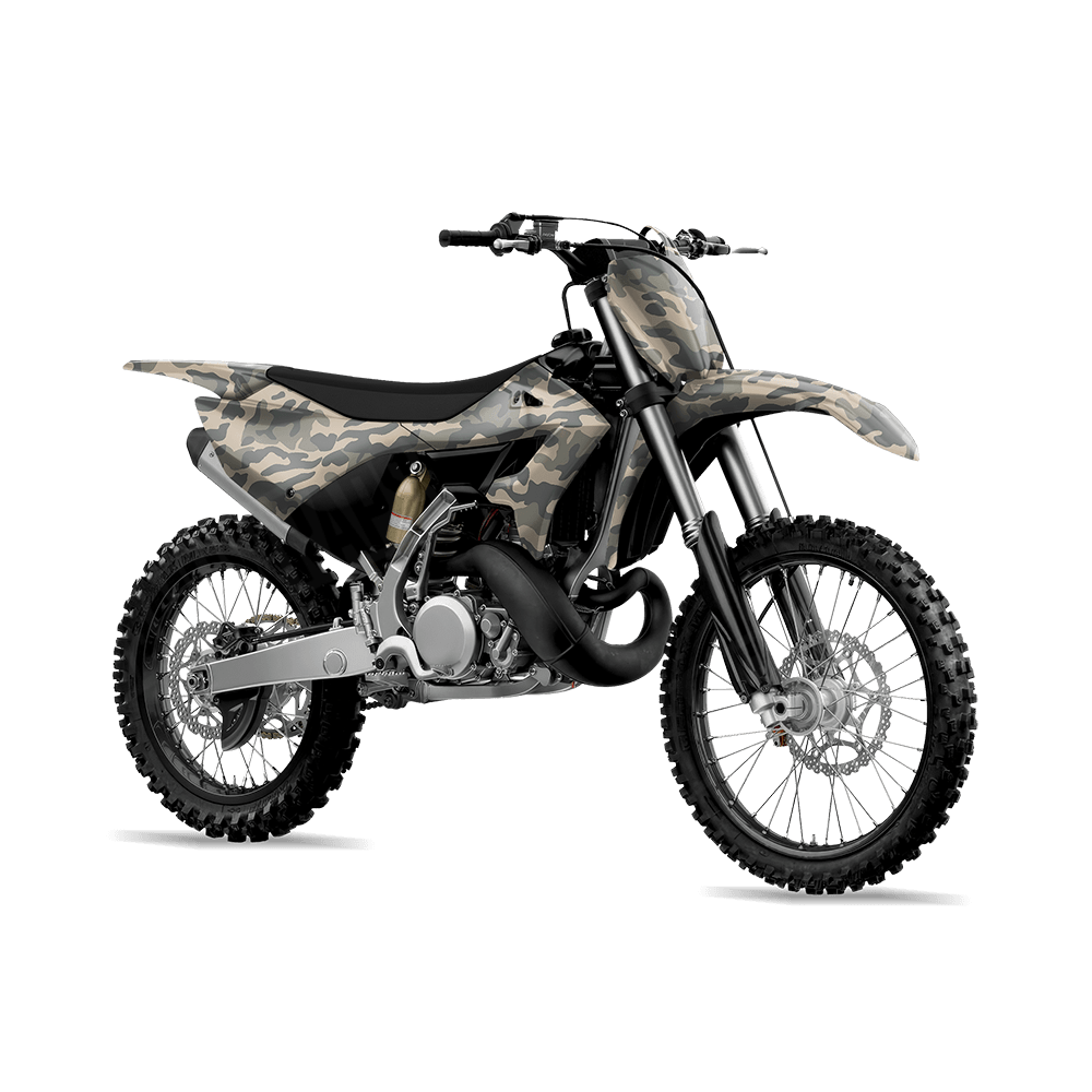 Large Classic Army Camo Dirt Bike Vinyl Wrap