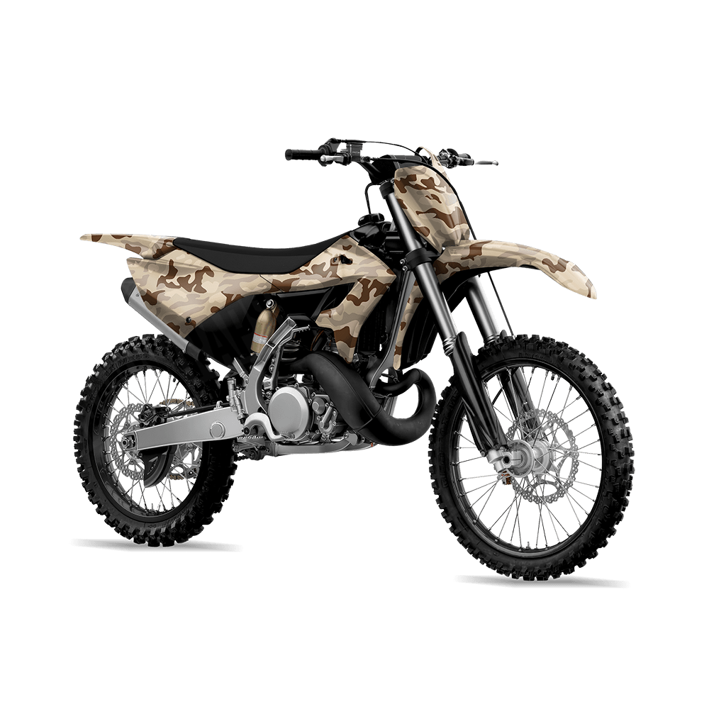 Large Classic Desert Camo Dirt Bike Vinyl Wrap