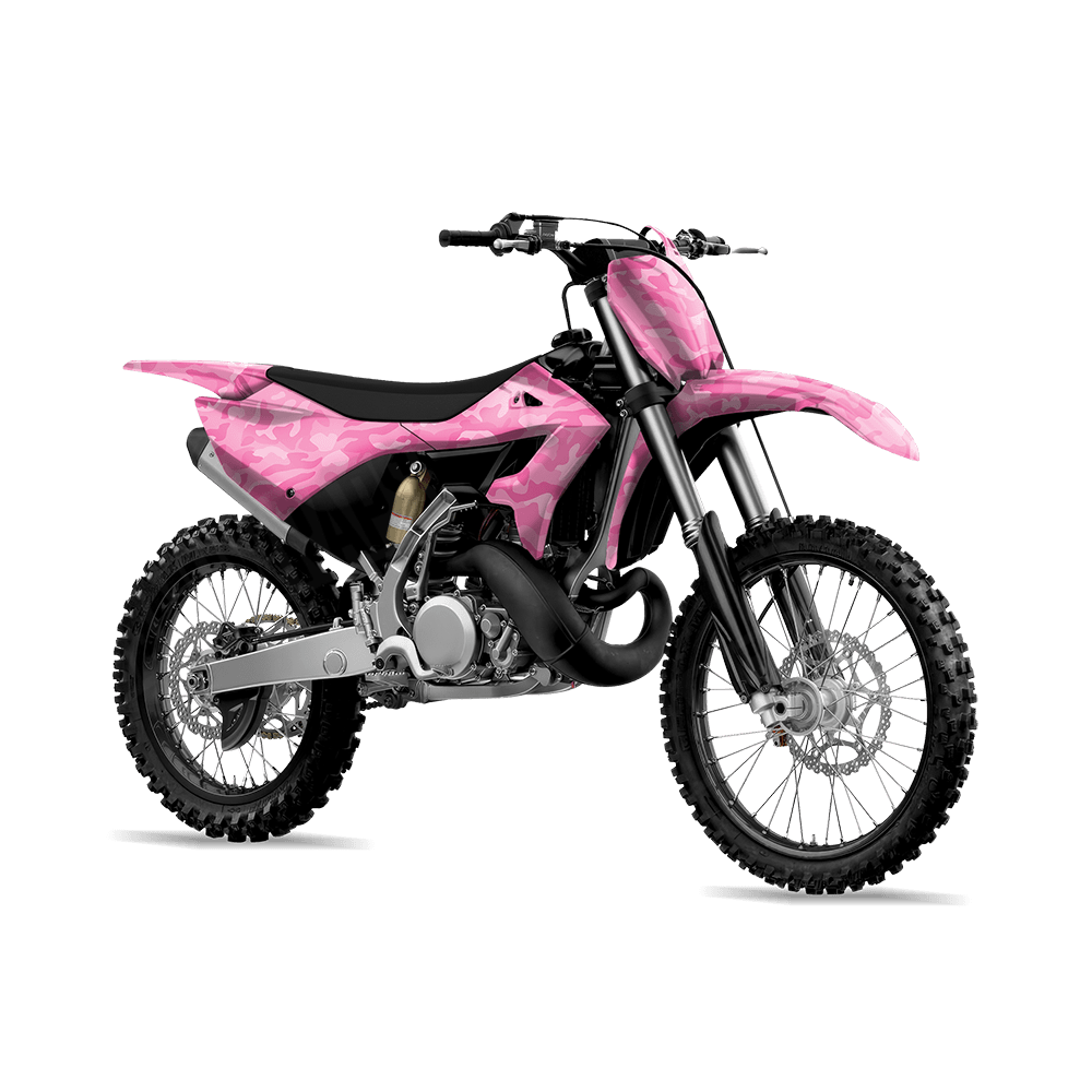 Large Classic Elite Pink Camo Dirt Bike Vinyl Wrap