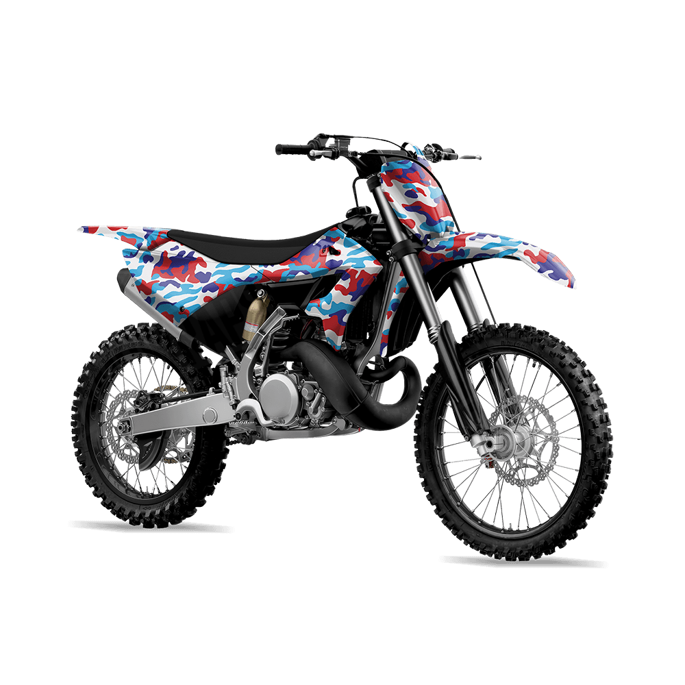 Large Classic M Series Camo Dirt Bike Vinyl Wrap
