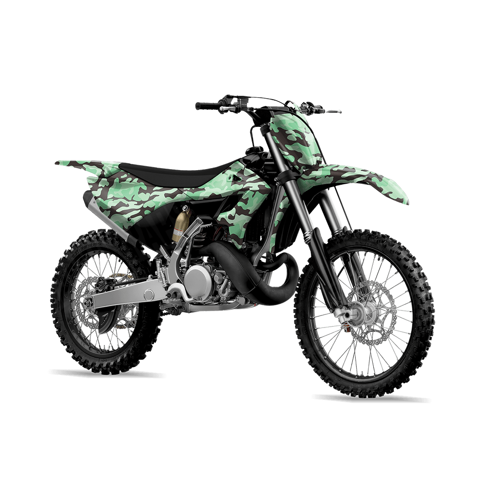 Large Classic Mint Chocolate Chip Camo Dirt Bike Vinyl Wrap