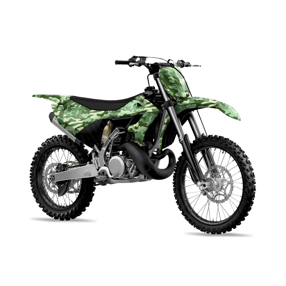 Large Classic Pistachio Camo Dirt Bike Vinyl Wrap