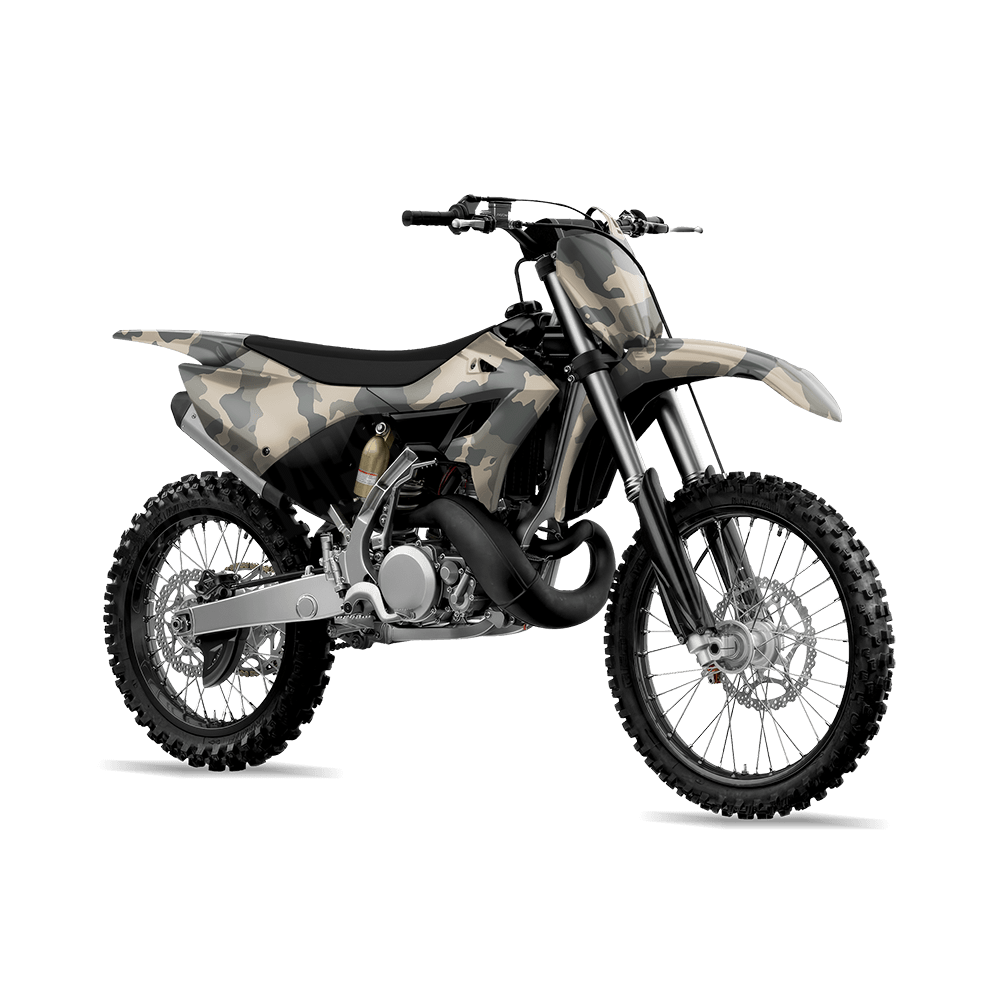 Large Cumulus Army Camo Dirt Bike Vinyl Wrap