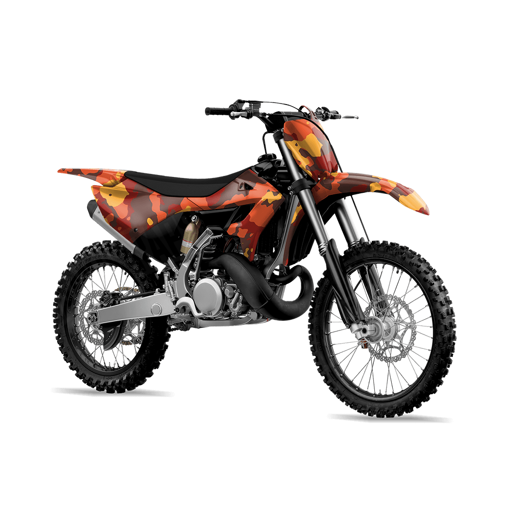 Large Cumulus Autumn Camo Dirt Bike Vinyl Wrap
