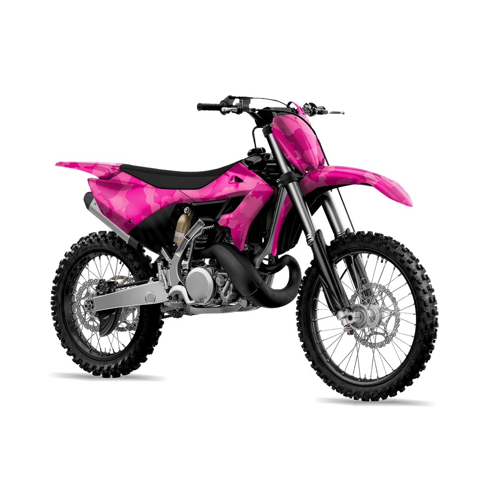 Large Cumulus Elite Magenta Camo Dirt Bike Vinyl Wrap