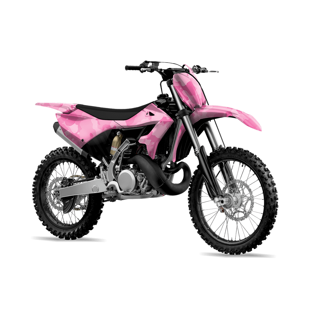 Large Cumulus Elite Pink Camo Dirt Bike Vinyl Wrap