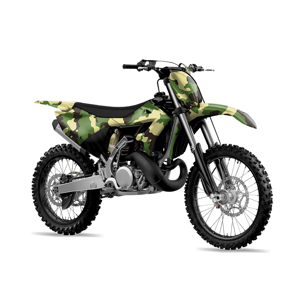 Large Cumulus Jungle Camo Dirt Bike Vinyl Wrap