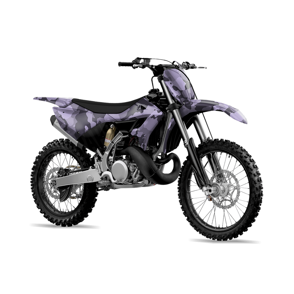 Large Cumulus Lilac Camo Dirt Bike Vinyl Wrap