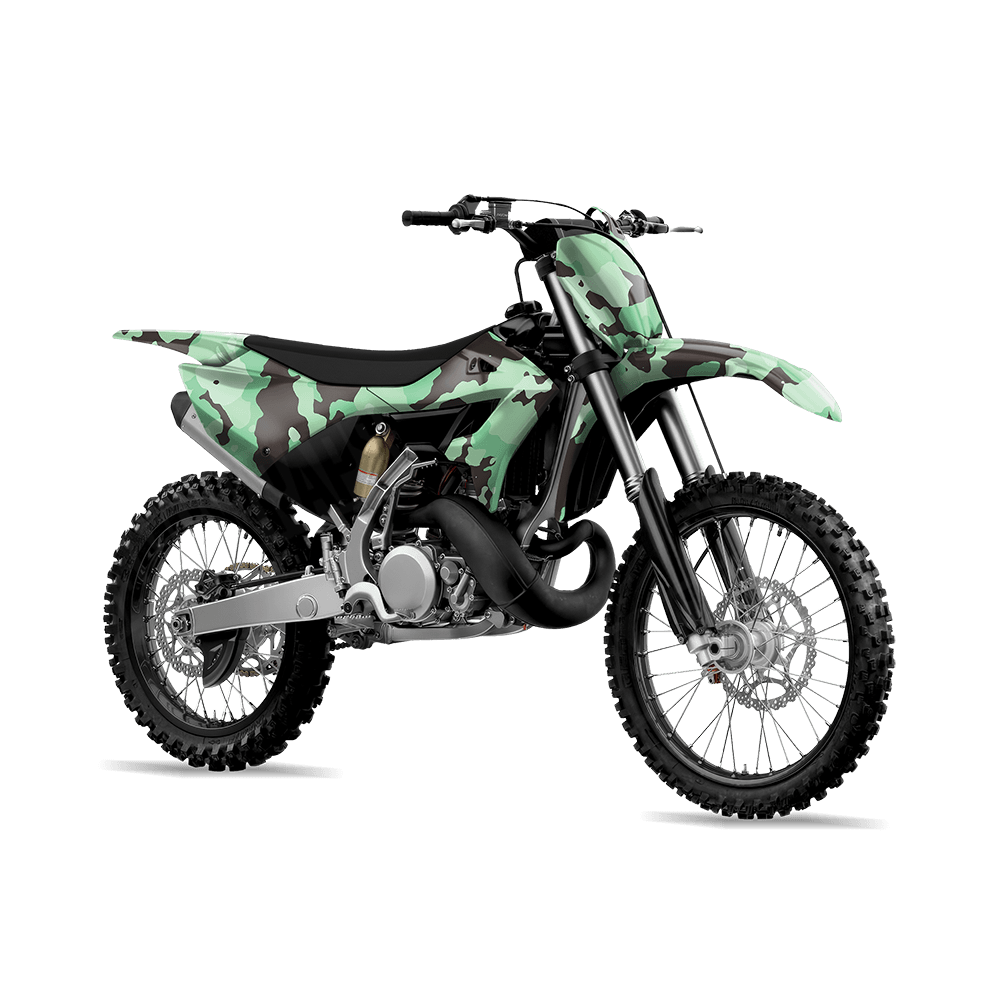 Large Cumulus Mint Chocolate Chip Camo Dirt Bike Vinyl Wrap