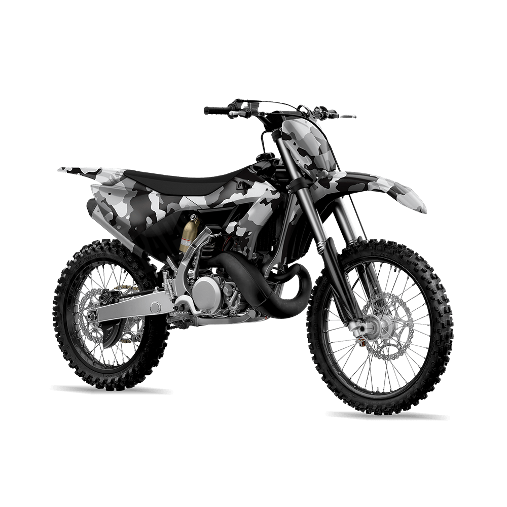 Large Cumulus Urban Night Camo Dirt Bike Vinyl Wrap