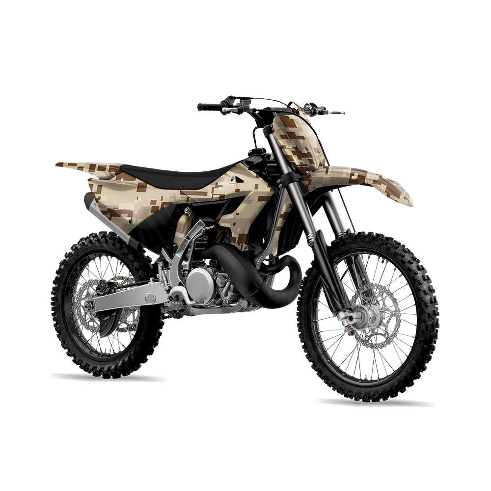 Large Digital Desert Camo Dirt Bike Vinyl Wrap