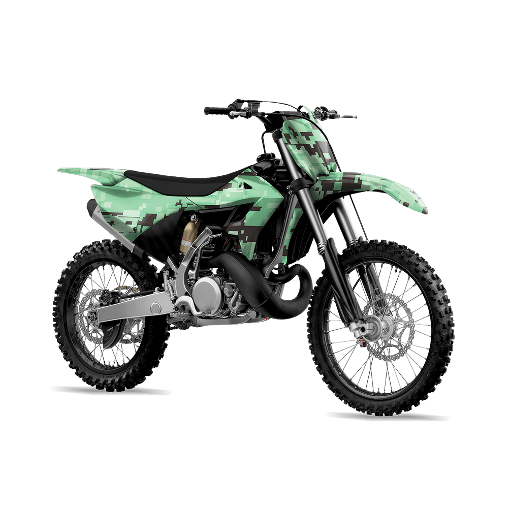 Large Digital Mint Chocolate Chip Camo Dirt Bike Vinyl Wrap