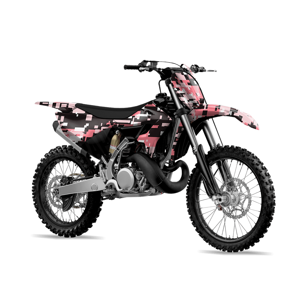 Large Digital Pink Camo Dirt Bike Vinyl Wrap
