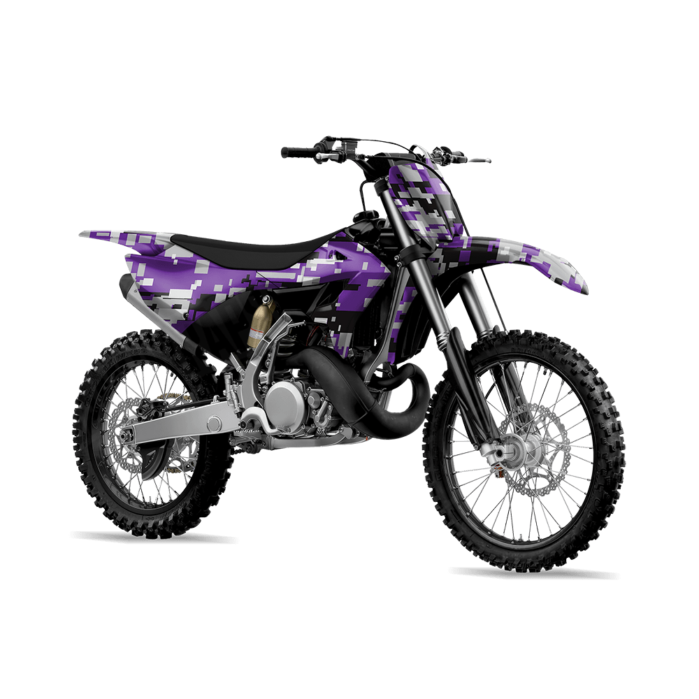 Large Digital Purple Tiger Camo Dirt Bike Vinyl Wrap