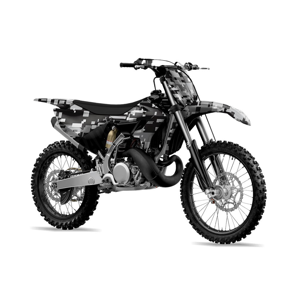 Large Digital Urban Night Camo Dirt Bike Vinyl Wrap