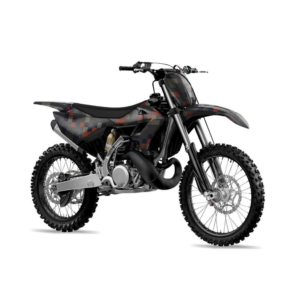 Pixel Blue Copper Dirt Bike Wraps