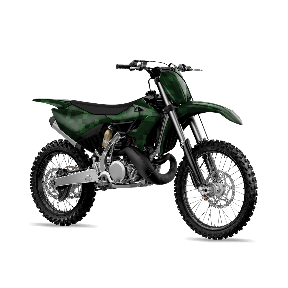Pixel Elite Green Dirt Bike Wraps