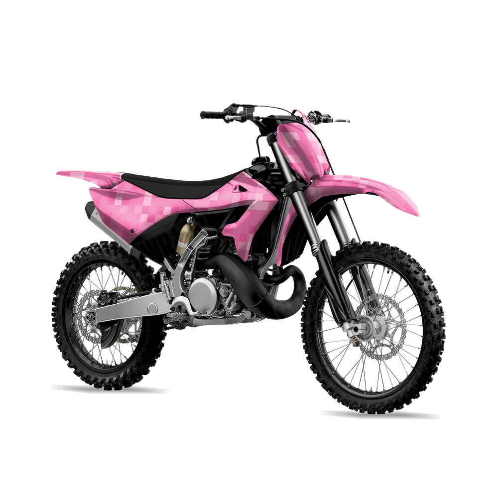Pixel Elite Pink Dirt Bike Wraps