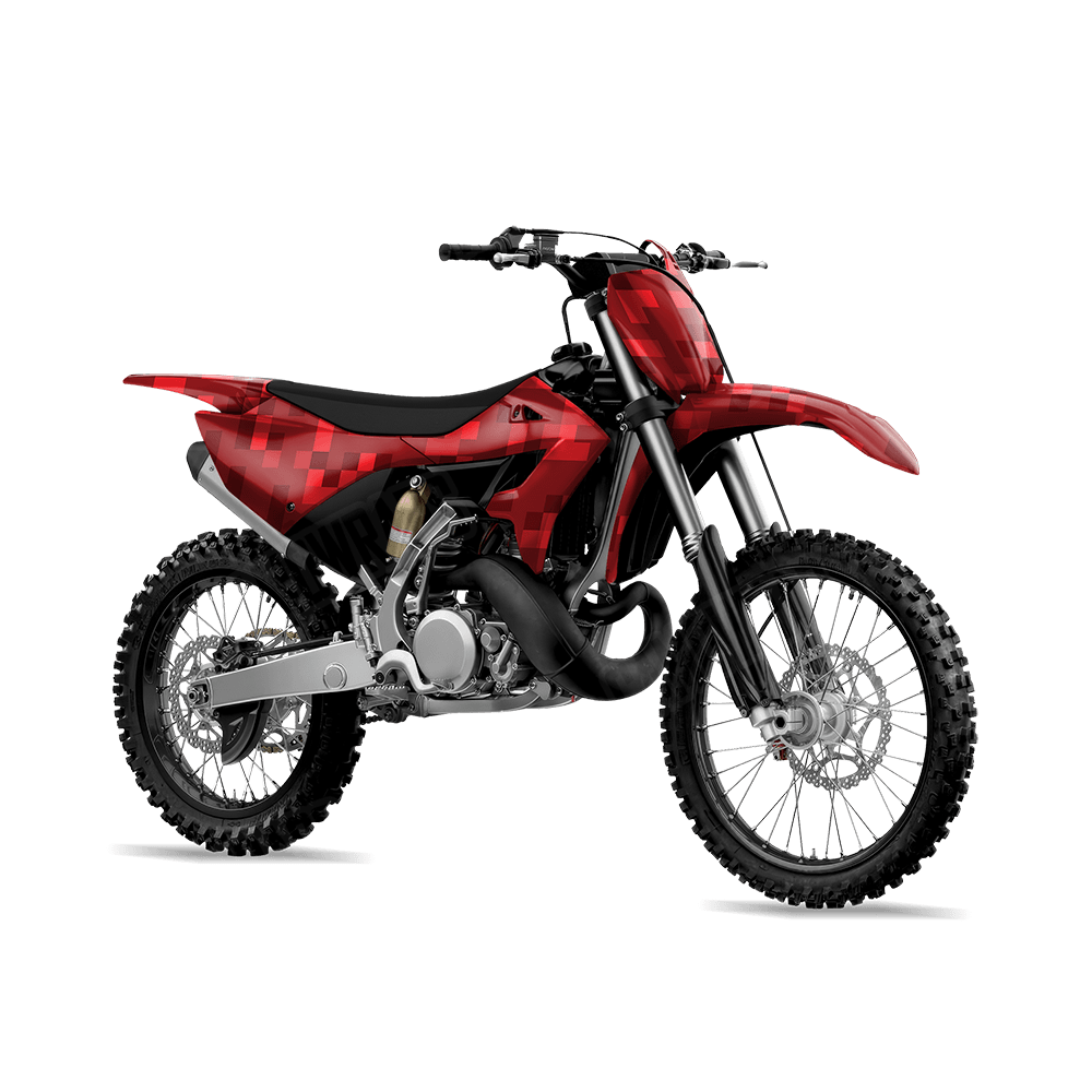 Pixel Elite Red Dirt Bike Wraps