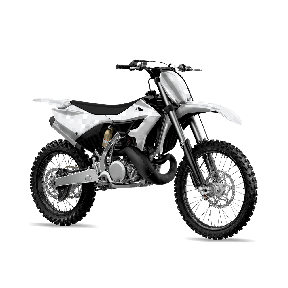 Pixel Elite White Dirt Bike Wraps