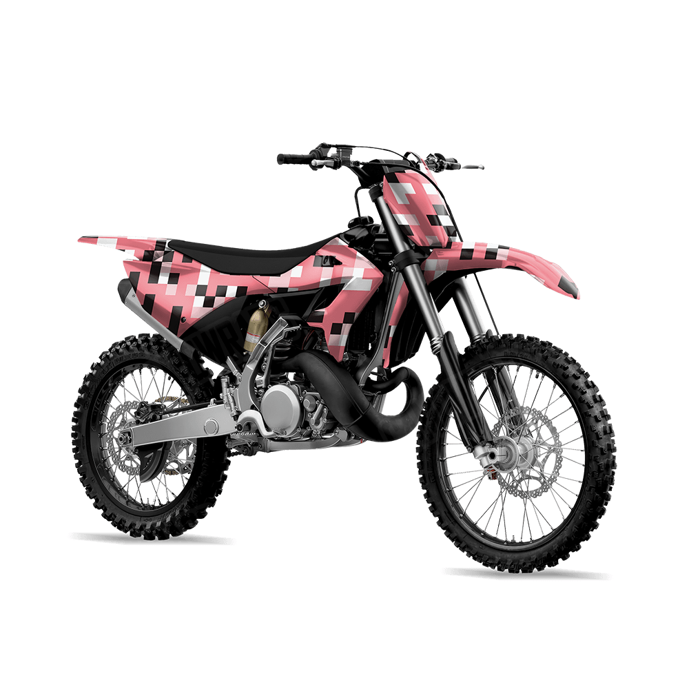 Pixel Pink Dirt Bike Wraps