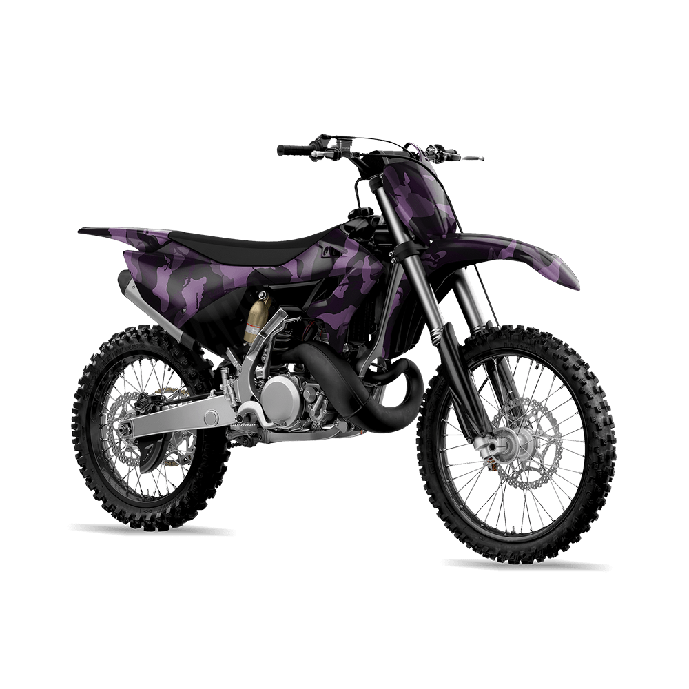 Large Ragged Darkwing Camo Dirt Bike Vinyl Wrap