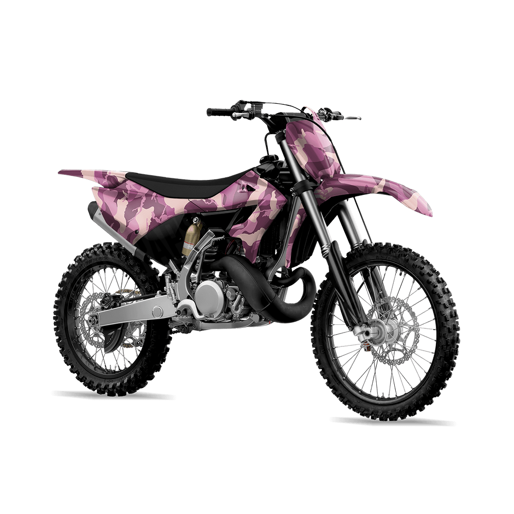 Large Ragged Floral Camo Dirt Bike Vinyl Wrap