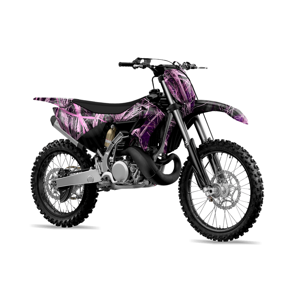Nature Dry Grassland Pink Camo Dirt Bike Vinyl Wrap