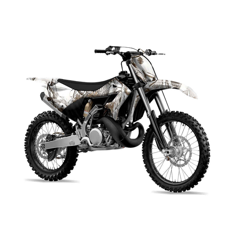Nature Lifeless Snow Woods Buck Skull Camo Dirt Bike Vinyl Wrap