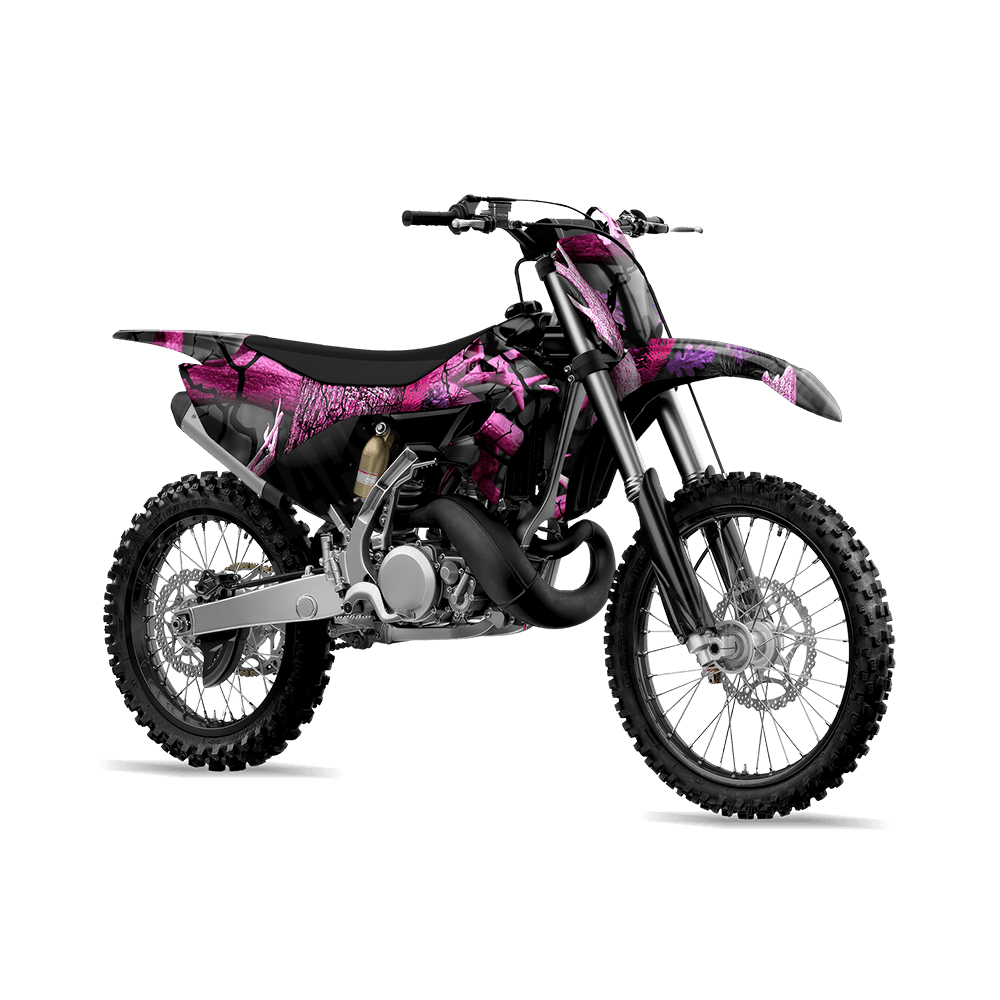 Nature Pink Lifeless Woods Camo Dirt Bike Vinyl Wrap