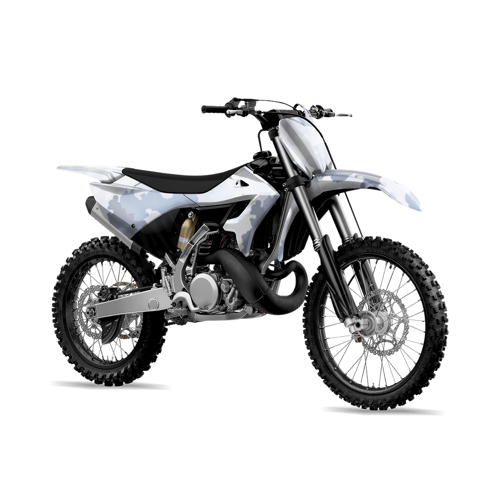 Nemesis Snow Tundra Camo Dirt Bike Vinyl Wrap