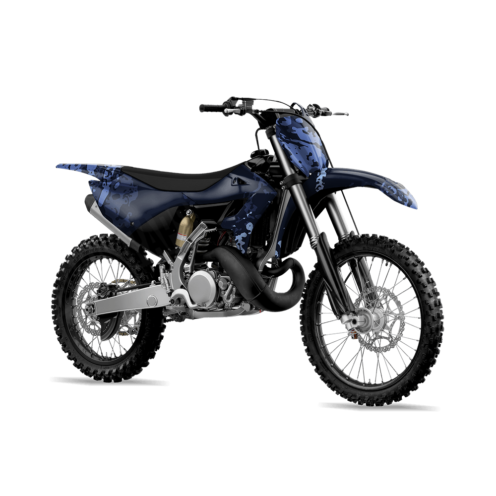 Pasted Blue Urban Night Camo Dirt Bike Vinyl Wrap
