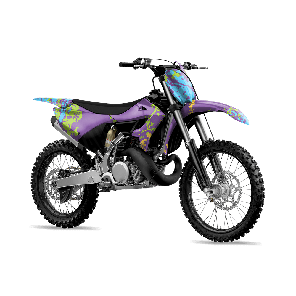 Pasted Carnival Camo Dirt Bike Vinyl Wrap