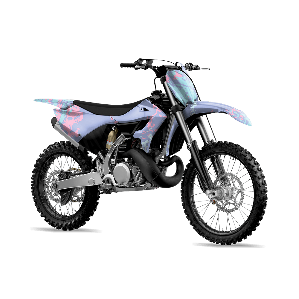 Pasted Cotton Candy Camo Dirt Bike Vinyl Wrap